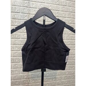 Target Kids Girls Ribbed Racerback Tank Crop Top Black Size XL